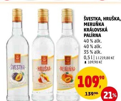 Pálenka švestka Královská palírna