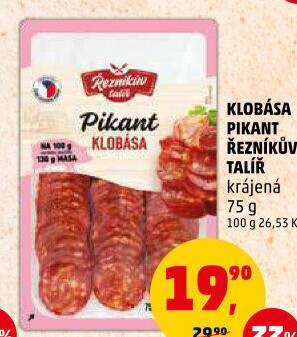 Pikantní klobása Řezníkův talíř