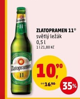 Pivo světlý ležák 11° Zlatopramen