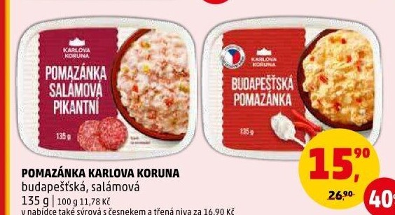 Pomazánka budapešťská Karlova Koruna