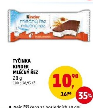 Řez mléčný Kinder
