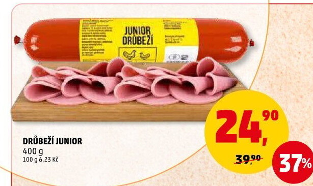 Salám drůbeží Junior Řezníkův talíř