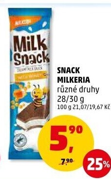 Snack mléčný Milkeria