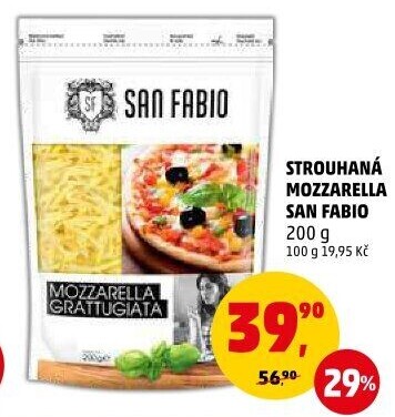 Sýr Mozzarella strouhaná San Fabio
