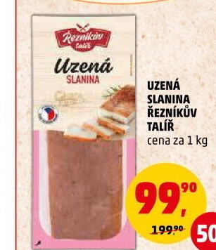 Uzená slanina Řezníkův talíř