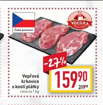 Vepřová krkovice s kostí plátky