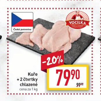 Kuře + 2 čtvrtky chlazené