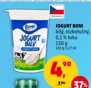 Bílý jogurt nízkotučný Boni