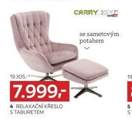 Relaxační křeslo s taburetem
