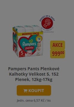 Pampers Pants Plenkové Kalhotky Velikost 5