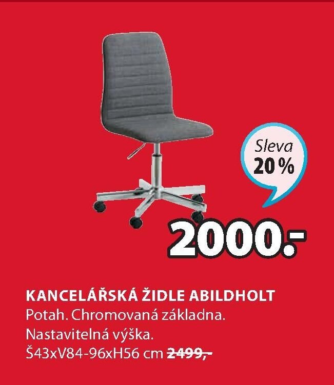 KANCELÁŘSKÁ ŽIDLE ABILDHOLT - Jysk akcniletaky.com