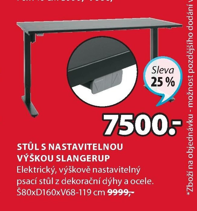 STŮL S NASTAVITELNOU VÝŠKOU SLANGERUP - Jysk akcniletaky.com