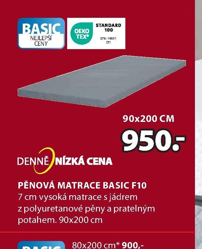 PĚNOVÁ MATRACE BASIC F10 - Jysk akcniletaky.com
