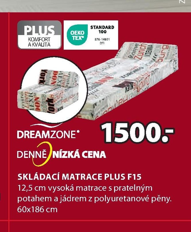 SKLÁDACÍ MATRACE PLUS F15 - Jysk akcniletaky.com
