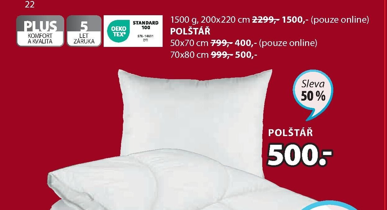 PLUS Polštář - Jysk akcniletaky.com