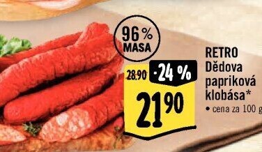 Dědova klobása papriková Albert Retro