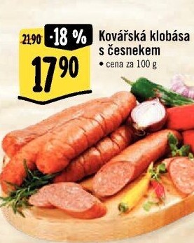 Klobása kovářská s česnekem