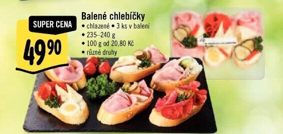 Obložený chlebíček