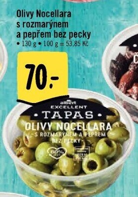 Tapas Olivy Nocellara s rozmarýnem a pepřem Albert Excellent