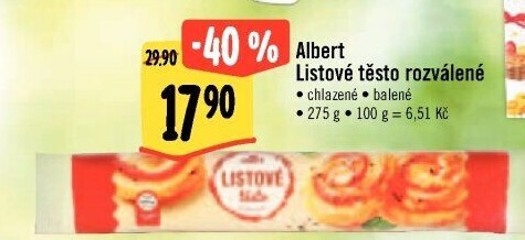 Těsto listové Albert
