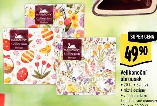 Ubrousky papírové 3vrstvé velikonoční Harmony