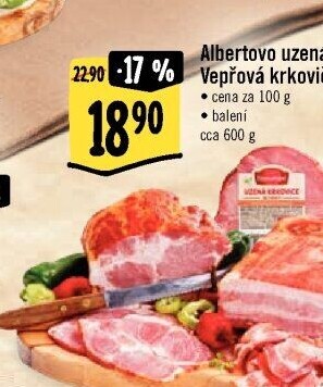 Uzená krkovice Albertovo uzenářství