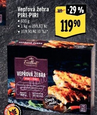 Vepřová žebra Piri-Piri Sous vide Albert Excellent