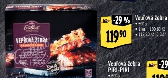 Vepřová žebra Sous vide Albert Excellent