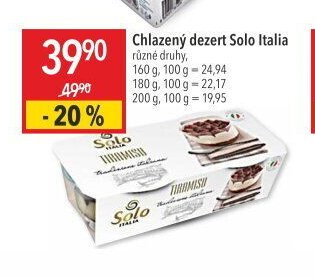 Chlazený dezert Solo Italia
