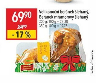 Velikonoční beránek šlehaný, Beránek mramorový šlehaný