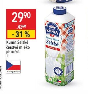Kunín Selské čerstvé mléko