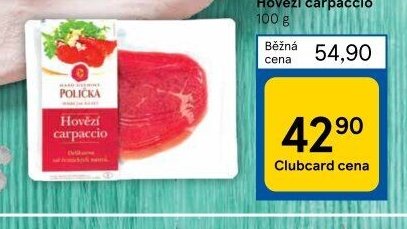 Maso Uzeniny Polička Hovězí carpaccio