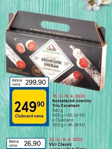 Kostelecké Uzeniny Trio Excellent 540 g