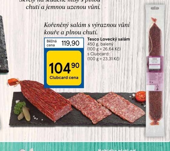 Tesco Lovecký salám