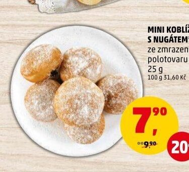 Mini koblížky s nugátem
