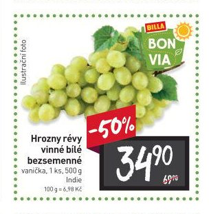 Hrozny révy vinné bílé bezsemenné