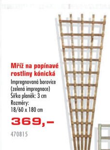 Mříž na popínavé rostliny kónická - UNI HOBBY akcniletaky.com