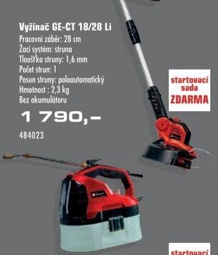 Vyžínač GE-CT 18/28 Li - UNI HOBBY akcniletaky.com