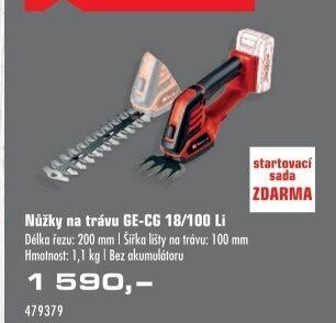 Nůžky na trávu GE-CG 18/100 Li - UNI HOBBY akcniletaky.com