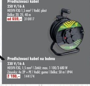 Prodlužovací kabel na bubnu 230 V/16 A - UNI HOBBY akcniletaky.com