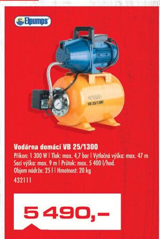 Vodárna domácí VB 25/1300 - UNI HOBBY akcniletaky.com