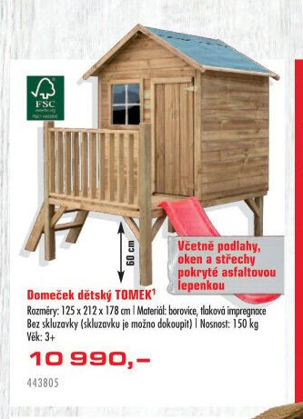 Domeček dětský TOMEK - UNI HOBBY akcniletaky.com