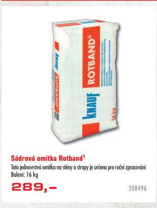 Sádrová omítka Rotband - UNI HOBBY akcniletaky.com
