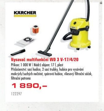Vysavač multifunkční WD 3 V-17/4/20 - UNI HOBBY akcniletaky.com