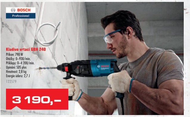 Kladivo vrtací GBH 240 - UNI HOBBY akcniletaky.com