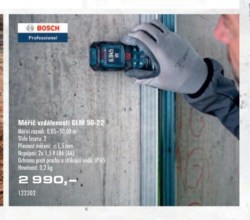 Měřič vzdálenosti GLM 50-22 - UNI HOBBY akcniletaky.com