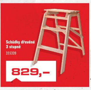 Schůdky dřevěné 3 stupně - UNI HOBBY akcniletaky.com