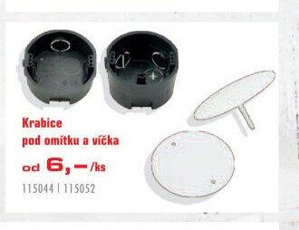 Krabice pod omítku a víčka - UNI HOBBY akcniletaky.com