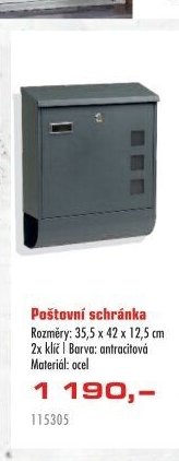 Poštovní schránka antracitová - UNI HOBBY akcniletaky.com