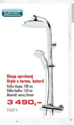Sprchový sloup Style s termo. baterií - UNI HOBBY akcniletaky.com